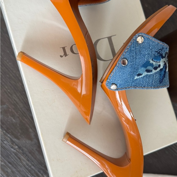 Dior Women's Sandals in Orange and Blue - Picture 12 of 16